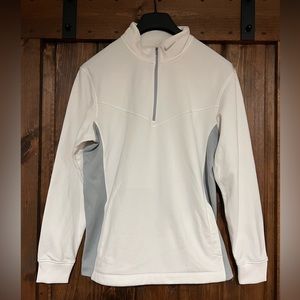Nike golf white and gray half zip, like new condition